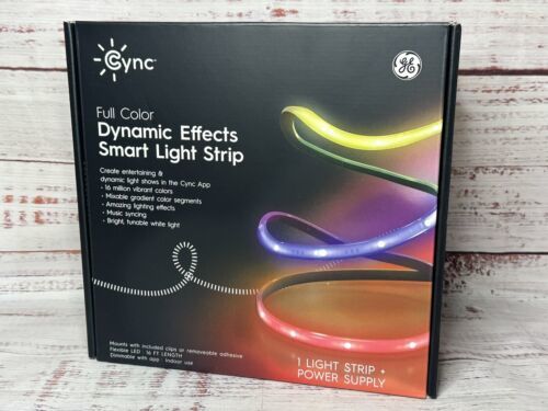 GE CYNC Full Color Dynamic Effects Smart LED Light Strip 2.4GHz Wi-Fi 16 ft - £31.45 GBP