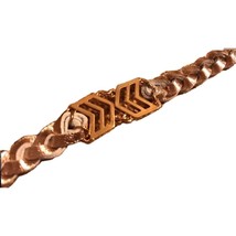 Ettika Bracelet Friendship Adjustable 18k Rose Gold Plated Grey Leather 7.5” - £12.64 GBP