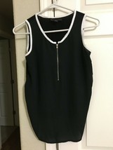 Women&#39;s attention Brand Sleeveless Shirt--Size XS-Black - £3.13 GBP