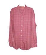 Sette Ponti Men&#39;s Long Sleeve Dress Plaid Shirt Button Down 100% Cotton ... - $17.08