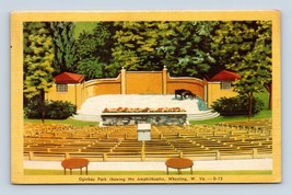 Oglebay Park Ampitheatre Wheeling West Virginia WV Linen Postcard E15 - $6.88