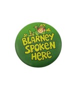 Vintage Hallmark Button Pin Badge Blarney Spoken Here Pinback Green 1981 - $9.85