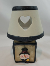 Crazy Mountain Christmas Holiday Snowman Tea Light Votive Candle Holder Shade  - £17.55 GBP