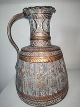 Old Antique Persian Or Middle East Large Tinned Copper Jug - £228.10 GBP