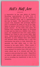 Vintage Hell&#39;s Half Acre info history passage central Wyoming Postcard pink - £3.94 GBP