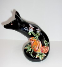 Fenton Glass One of a Kind Halloween Mouse on Fox Figurine OOAK by Sunda... - $271.12