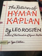 The Return Di Hyman Kaplan Leo Rosten, Large Tipo 1959, Copertina Rigida - £6.72 GBP