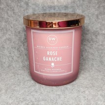 DW Home Rose Ganache Candle 9.3 Oz 33 HR Single Wick Richly Scented Hand Poured - £17.93 GBP