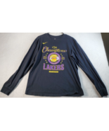 Los Angeles Lakers Basketball Nike Shirt Unisex Medium Black Long Sleeve... - £9.43 GBP