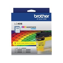 Brother Genuine LC406Y Standard Yield Yellow INKvestment Tank Ink Cartridge - £31.85 GBP