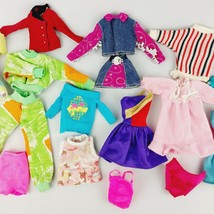 Vtg Mattel Barbie Fashion Doll Outfits Dresses Jacket Sweater Skirts Pan... - $17.33
