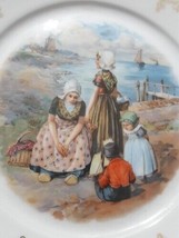 Zeh Scherzer &amp; Company Beautiful water scene with 4 children with baskets 1900 - £17.20 GBP
