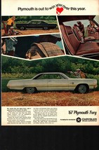 1967 Plymouth Fury 2 Door Hardtop Vintage Print Ad Duck Hunting Hunt blo... - $24.11