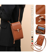 Women&#39;s Genuine Leather Phone Bag Cowhide Crossbody Bag Shoulder Small Bag - £17.97 GBP