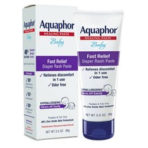 Aquaphor Baby Diaper Rash Paste, Maximum Strength 40% Zinc Oxide, 3.5 oz + - £14.23 GBP