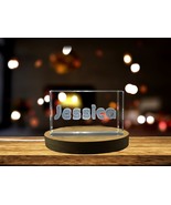 LED Base included | Jessica - Names Art 3D Engraved Crystal - €22,32 EUR+