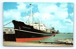 Postcard FW-402 Freighter Ship Brownsville Texas Seaport Dock 1950&#39;s Tennessee - £3.95 GBP