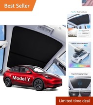2025 Upgrade for Tesla Model Y: Black Roof Sunshade with Heat Protection - $74.99
