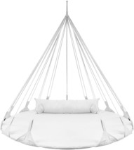 Sorbus 56&quot; Stylish Hanging Swing Nest - Premium Cotton Double Hammock Daybed Sau - £120.45 GBP