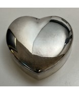 RARE True Vintage NAPIER MARKED Silver Heart Shaped Trinket Box 3.25”X3.... - $941.50 MXN