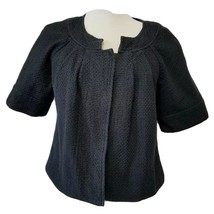 Kenneth Cole Reaction Black crop Jacket womens size 6 short sleeve - $15.99