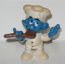 1978 Peyo Schleich Chef Smurf # 20042 PVC figure SMURFS Vintage - £19.21 GBP