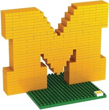 NCAA Michigan Wolverines Logo/Sign BRXLZ 3-D Puzzle 372 pcs by FOCO - £20.75 GBP