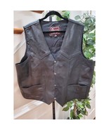Leather Club Men&#39;s Black Genuine Leather Sleeveless Casual Jacket Vest S... - €46,80 EUR