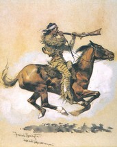 Buffalo Hunter Spitting A Bullet Into A Gun Frederic Remington Giclee Ships Free - £31.17 GBP+