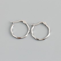 Vintage 925 Silver Circle Twisted Wire 2022 New Design Fashion Golden Hoop Earri - £16.83 GBP