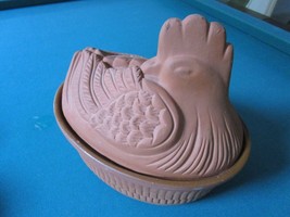 Terracotta Sleepy Hen Shaped Crock Made In Italy 10 X 10 X 6 Original - £98.92 GBP