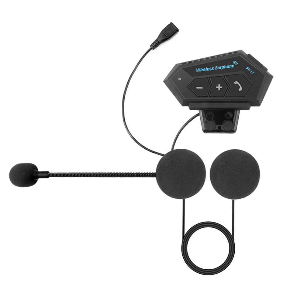 Wireless Helmet Headset Hands-free call Kit Stereo Bluetooth Waterproof Music Pl - £151.04 GBP