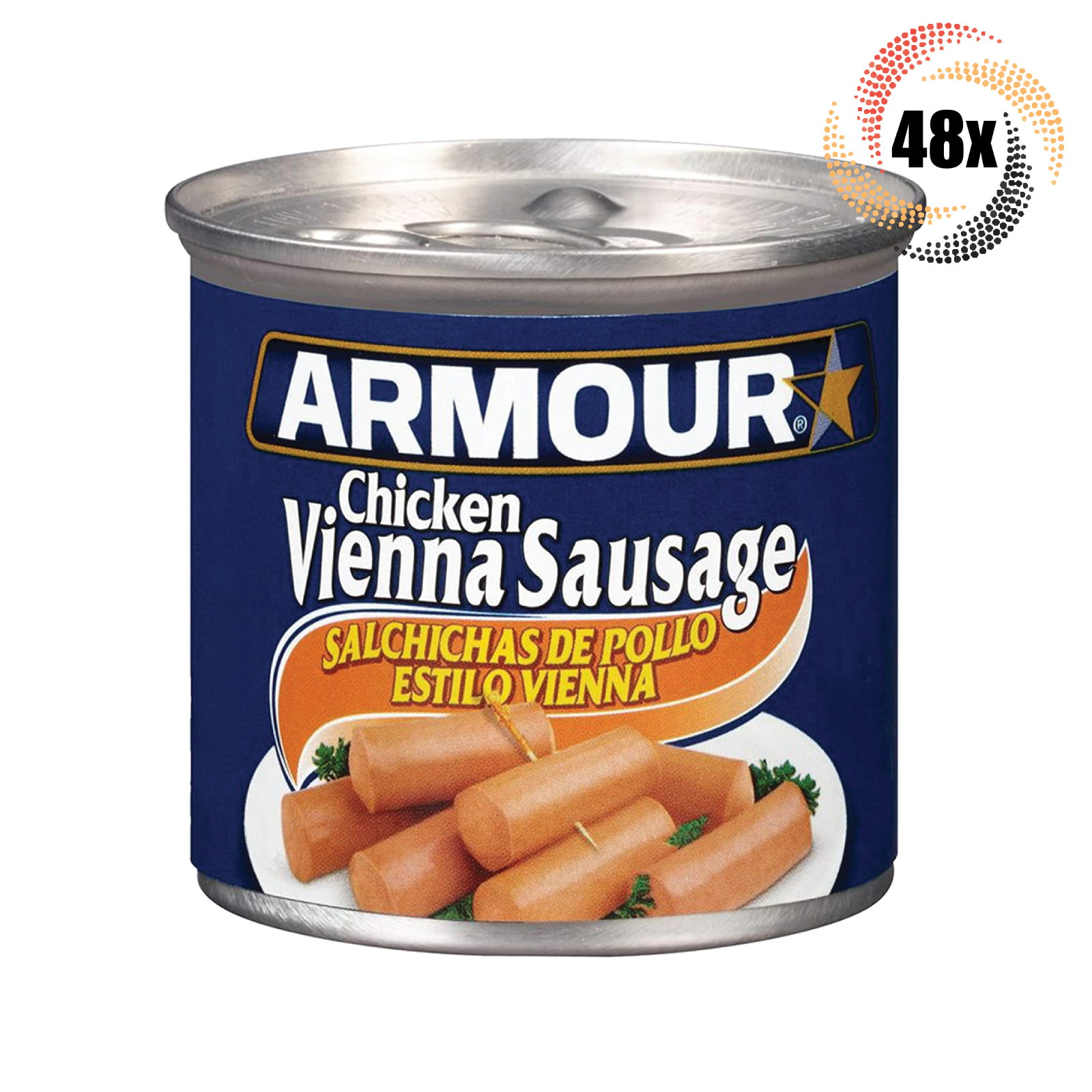 48x Cans Armour Star Chicken Flavor Vienna Sausages | 4.6oz | Fast Shipp... - $78.48