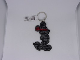 Disney The True Original Mickey Mouse Shadow Silhouette Rubber Silicone Keychain - £12.94 GBP