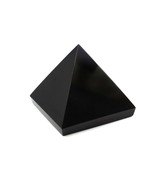 Natural Black Obsidian Crystal Pyramid Healing Stone Rock Reiki - £29.96 GBP