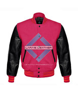 Top American Letterman College Varsity Jacket &amp; Real Black Leather Sleev... - $128.55 CAD