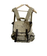 Terra Nova FOX Broadcasting Brown Canvas Leather Strap Backpack Pockets ... - £20.19 GBP