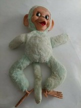 VINTAGE RUBBER FACE PLUSH MONKEY HAPPY CHIMP 16&quot; Aged Selling As Is  - £43.88 GBP
