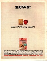 Nabisco Spoon Size Shredded Wheat 1963 Vintage Ad “berry small” nostalgic b7 - £20.69 GBP