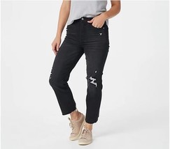 Serra Retreat Dume High-Rise Straight-Leg Jeans (Carbon Beach, Reg 8) A387665 - $25.70