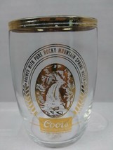 Coors. 5oz Chaser Shot Glass Drinking Glass Beer Liquor Barrel Gold Rim Vtg - £6.02 GBP