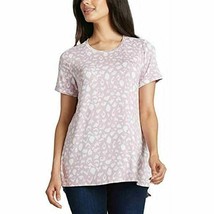 NoTag Ellen Tracy Women&#39;s Short Sleeve Shirt Size: L, Color: Pink Leopard - £15.17 GBP