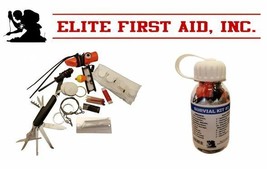 NEW Elite First Aid Compact Carry Bottle Survival Kit Camping Hiking Hun... - £17.84 GBP