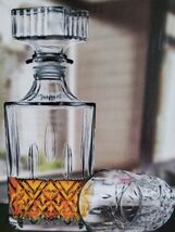 Le Regalo Brand ~ Five (5) Piece Square Decanter w/ Stopper ~ Four (4) G... - $35.00