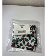 Vintage Longaberger Traditional Holly MEDIUM BERRY Basket Liner NIP Cott... - €12,07 EUR
