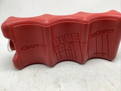 Vintage GOTT Blue Ice Can Cooler Model 1056 Made in USA Red Rare Item image 2