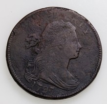 1797 1C Large Cent No Stems in Good Condition, VG+ in Wear, Some Porosity - £222.26 GBP