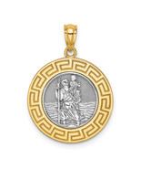 14K w/ Rhodium St. Christopher Medal C4715 - $7,416.06 MXN