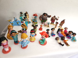 Lot Disney Figures Animators Collection Encanto Moana Aladdin 28 PVC Cake Topper - £23.52 GBP