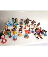 Lot Disney Figures Animators Collection Encanto Moana Aladdin 28 PVC Cake Topper - $29.68